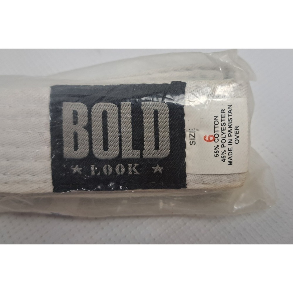 White Karate Bold Look Belt Size 6 Martial Arts - NEW OPEN BOX - Picture 4 of 7